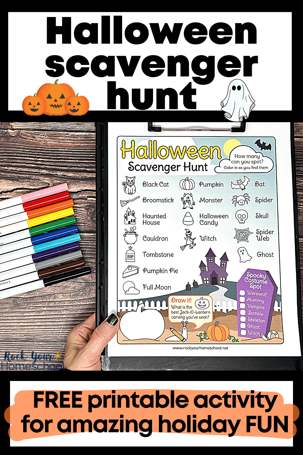 Halloween Scavenger Hunt for a Fun Holiday Activity for Kids (Free)