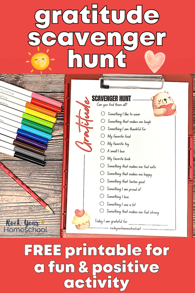 Gratitude Scavenger Hunt: Fun Way For Kids To Be Thankful (Free)