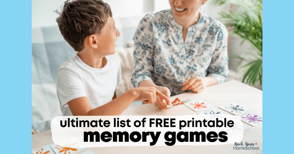 mother and son playing memory game featuring colors