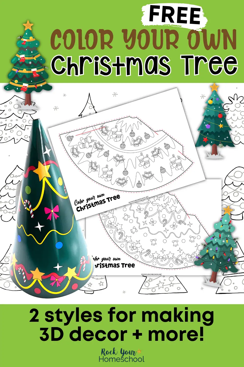 Printable 3D Paper Christmas Tree Template: DIY Holiday Fun (2 Free)