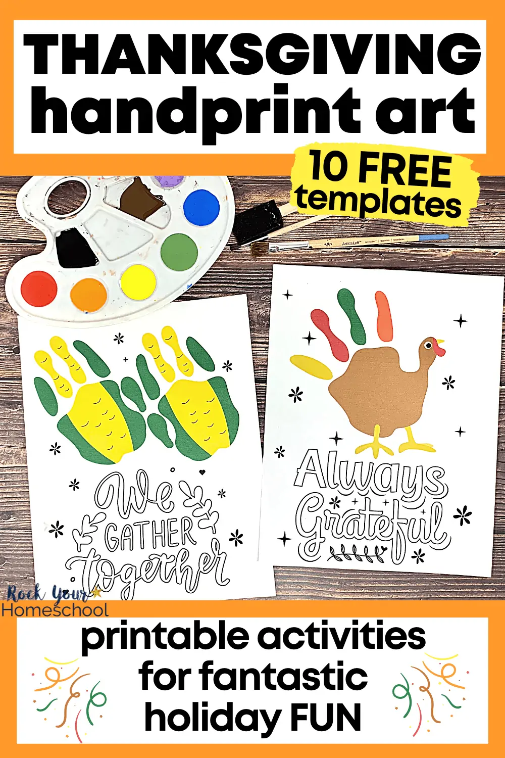 Thanksgiving Handprint Art Activities for Fantastic Holiday Fun (10 Free Printables)