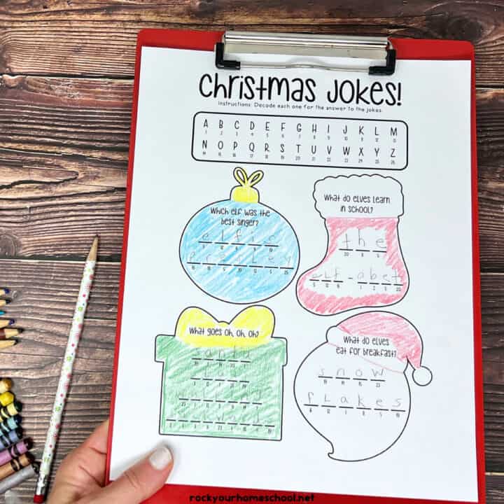 Christmas Jokes for Kids: 8 Free Crack the Code Activities - Rock Your ...
