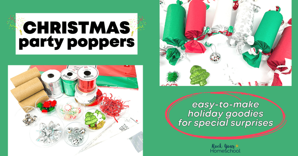 These Christmas party poppers are easy-to-make treats. Your kids will love these surprises that are frugal, festive, and fun!