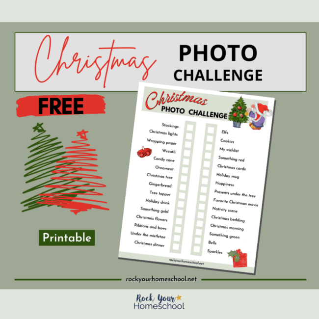 This free printable Christmas photo challenge is a simple yet super creative activity for holiday fun.