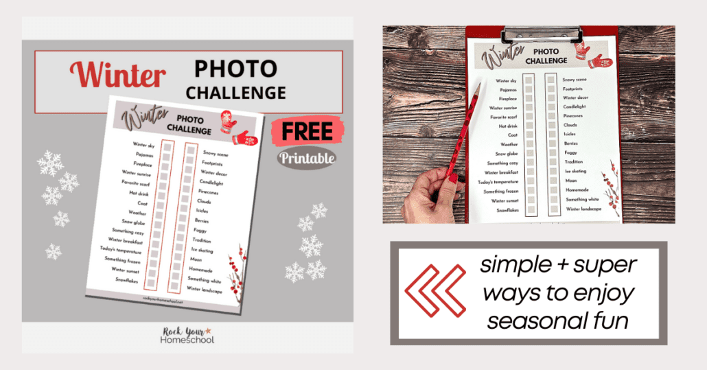 This free printable winter photo challenge is a wonderful way to enjoy creative seasonal fun as you capture special memories.