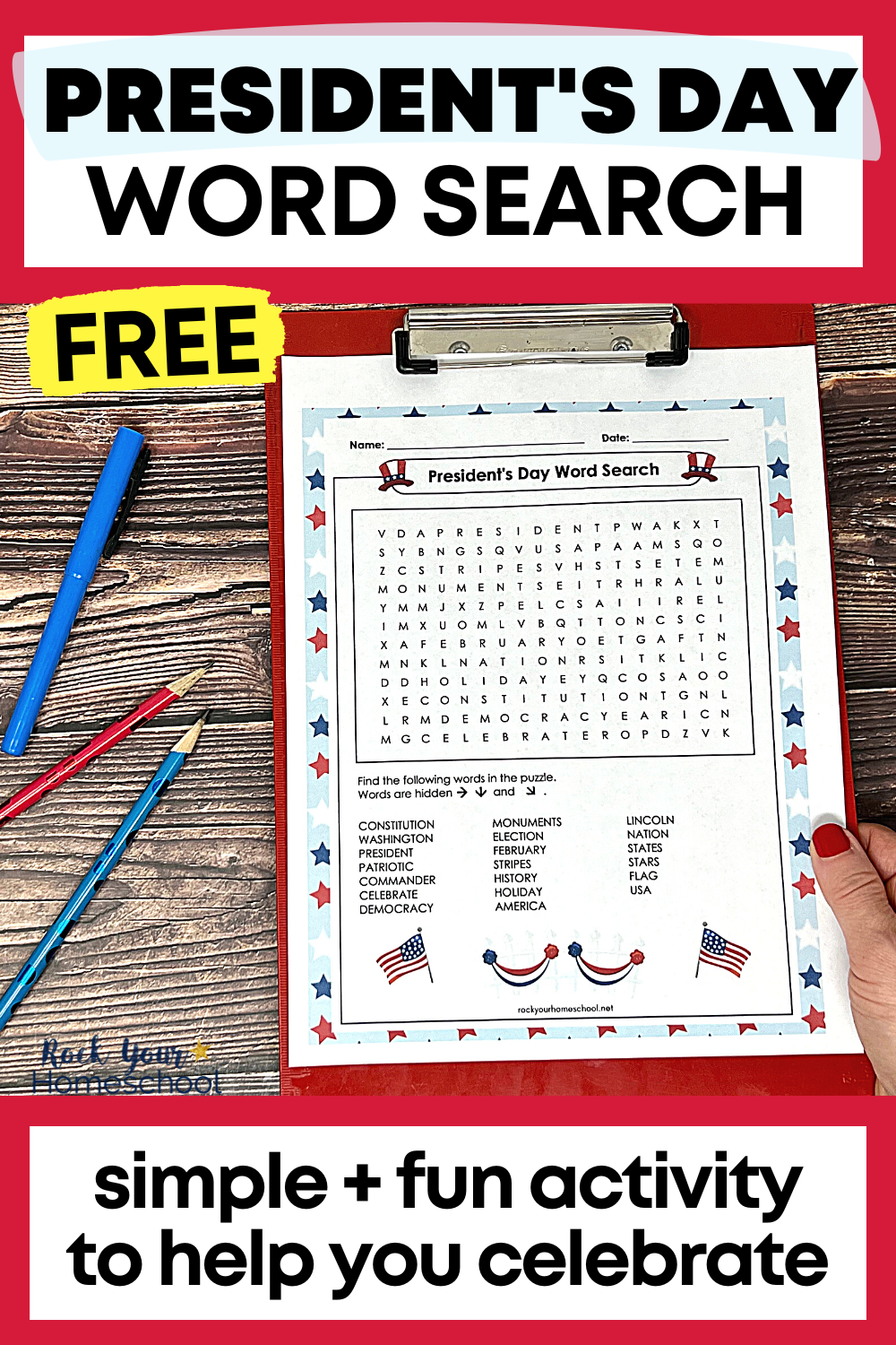 Presidents Day Word Search Easy Way to Boost Learning (Free)