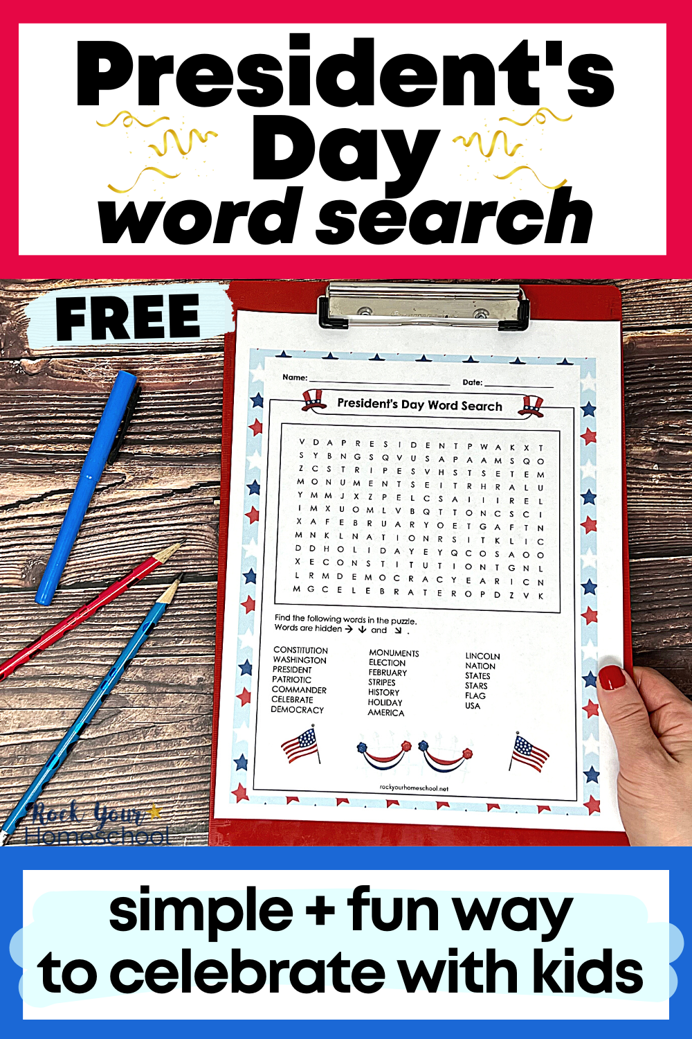 Presidents Day Word Search: Easy Way to Boost Learning Fun (Free Printable)