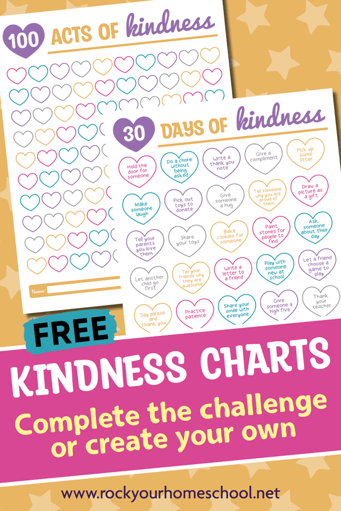 mockups of free printable kindness activities for kids charts and trackers