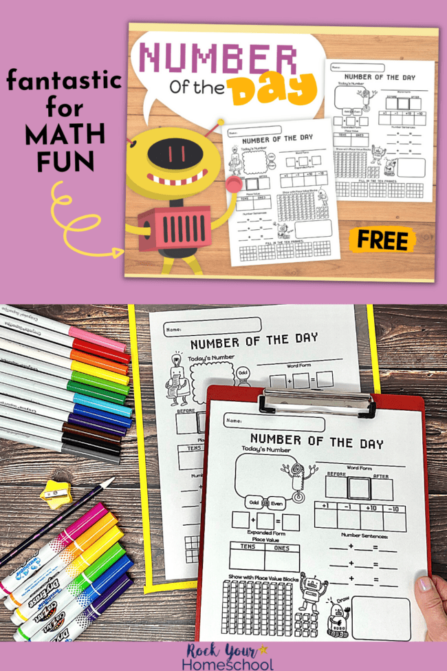 Number of the Day Printable Worksheets for Math Fun (Free)