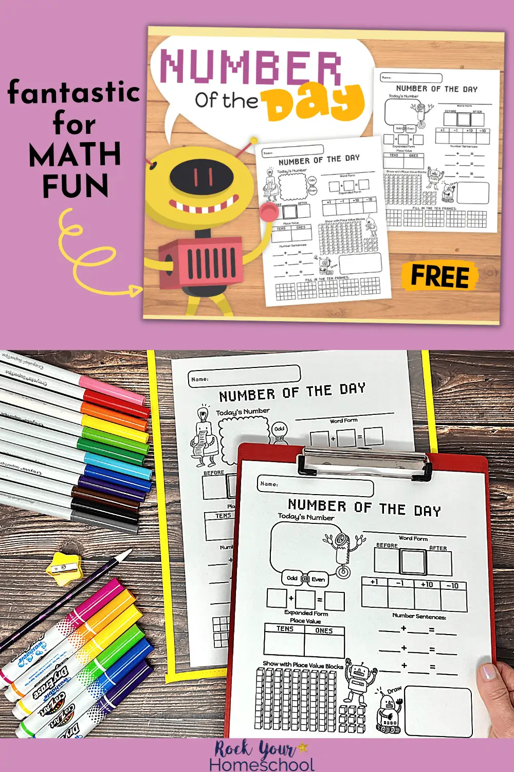 Number of the Day Printable Worksheets for Fantastic Math Fun (Free)