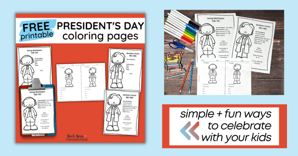 Easily add a special touch to your holiday celebration with kids using these free President's Day coloring pages.