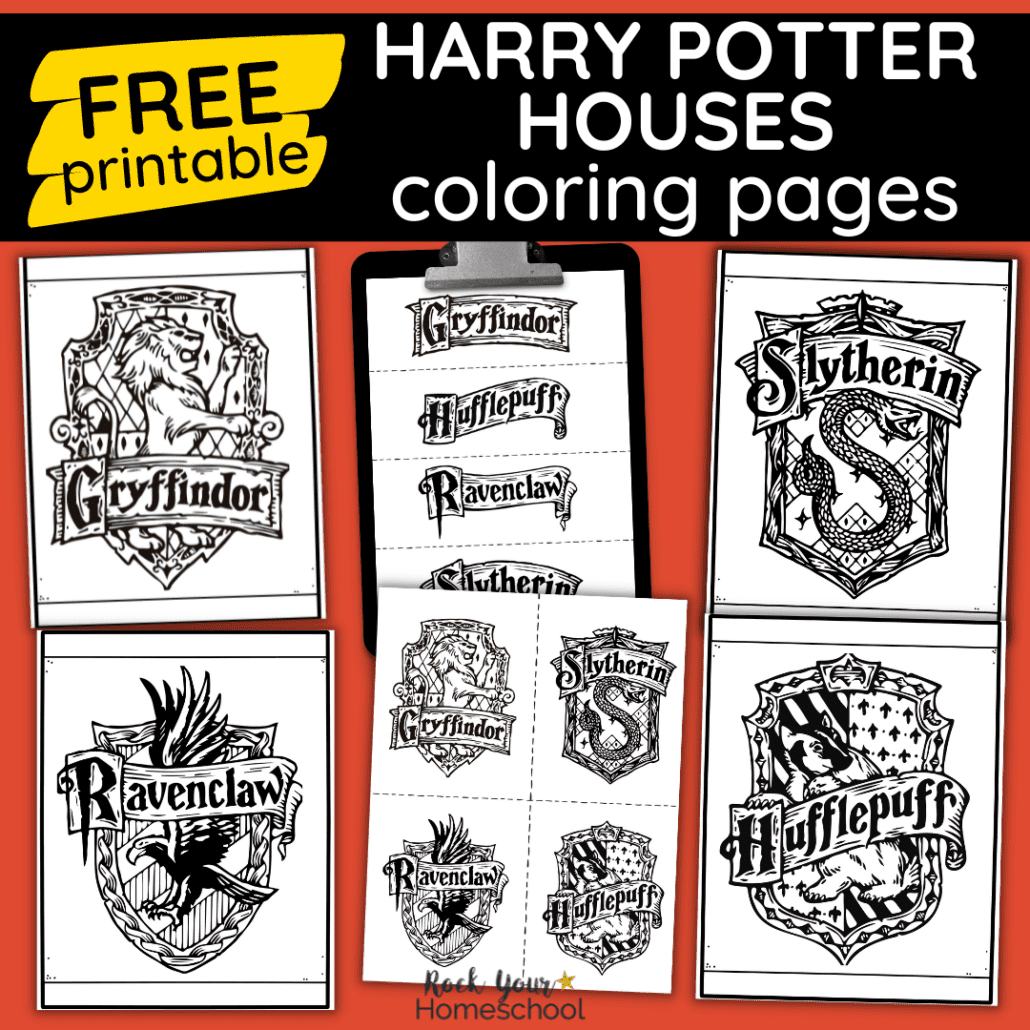 harry potter gryffindor crest coloring pages