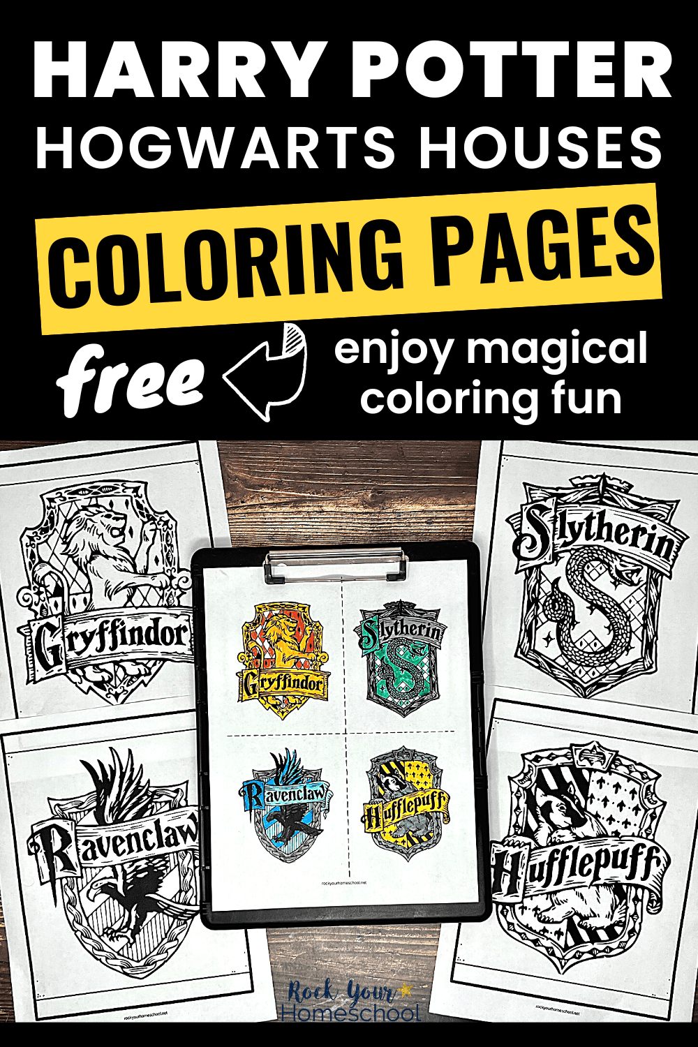 hogwarts crest coloring page