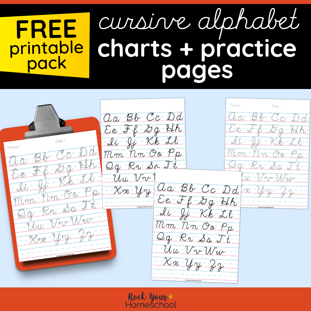 Cursive Letters Alphabet Chart Printable