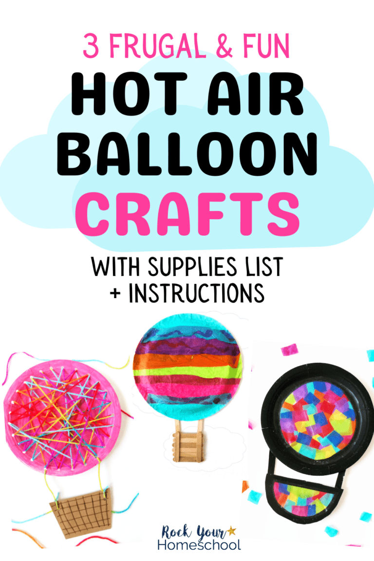 Examples of 3 hot air balloon crafts.