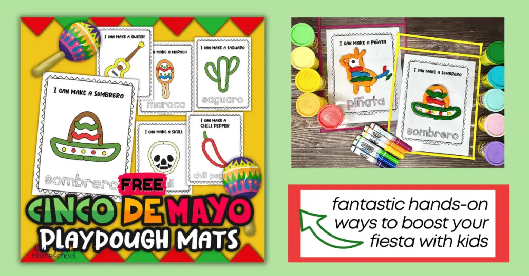 Cinco de Mayo playdough mats mock-up with examples