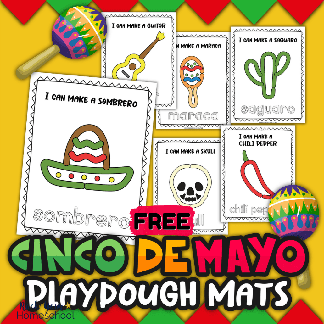 These free printable Cinco de Mayo playdough mats are fantastic ways to boost your fiesta with kids. You'll find 20 pages (10 color and 10 black-and-white) plus creative ideas for enjoying.