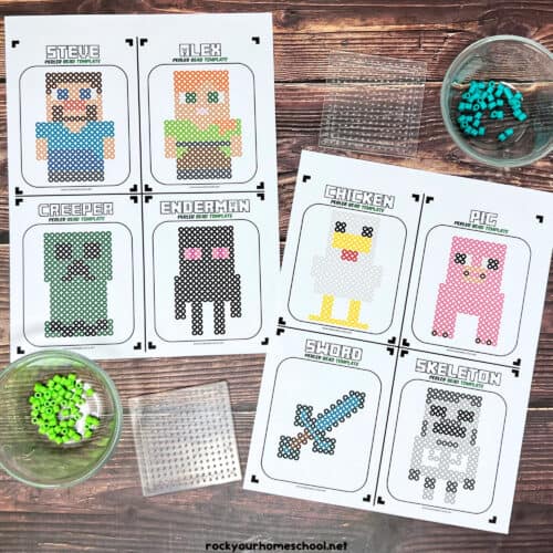 Minecraft Perler Bead Patterns: How to Enjoy These Crafts (8 Free) - Rock Your Homeschool