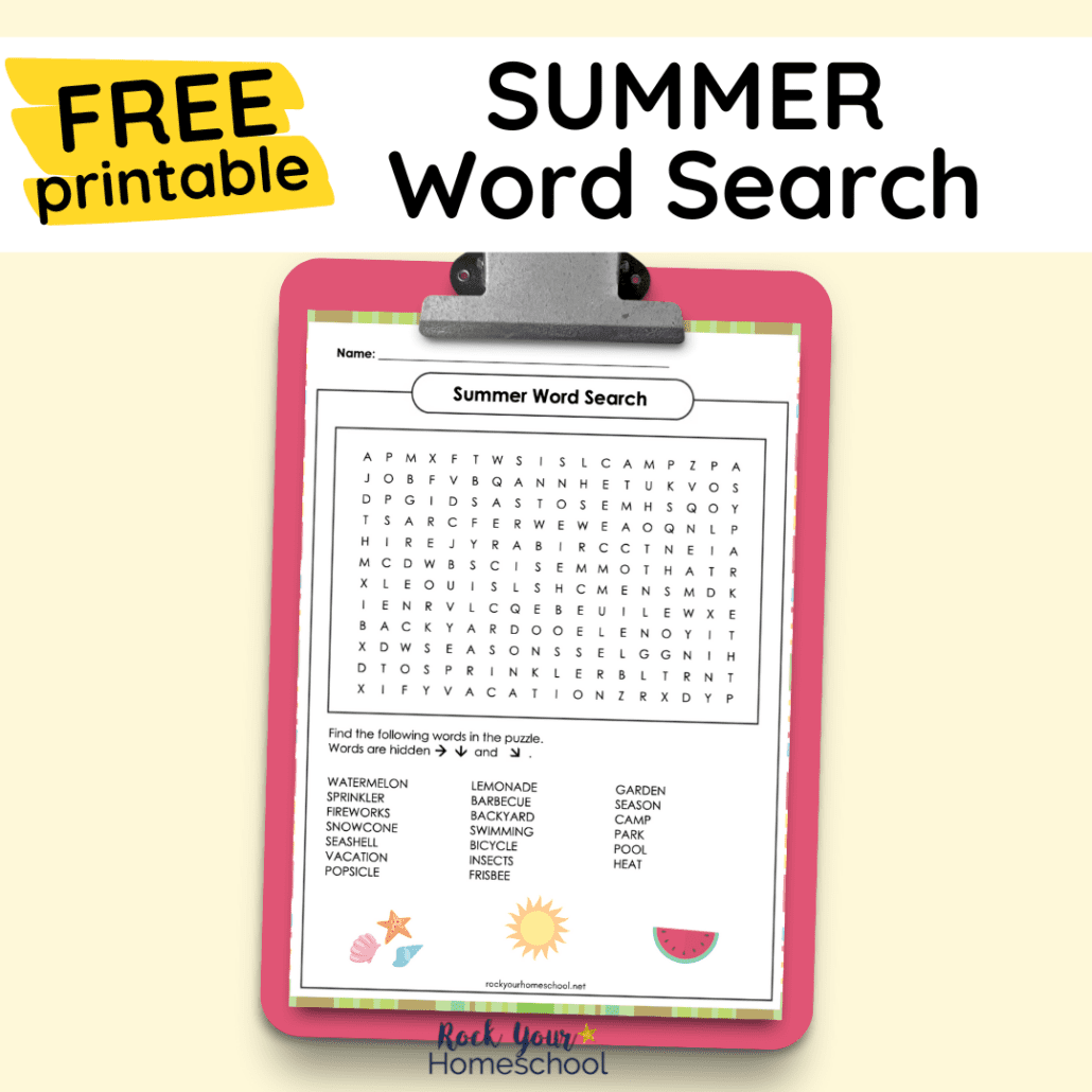 This free printable summer word search is a simple yet special way to boost your seasonal fun.