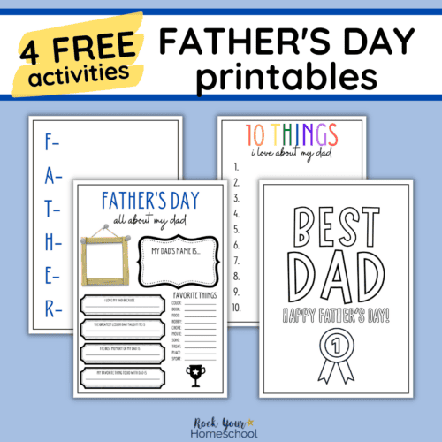 These 4 free Father's Day printables are fantastic activities for kids.