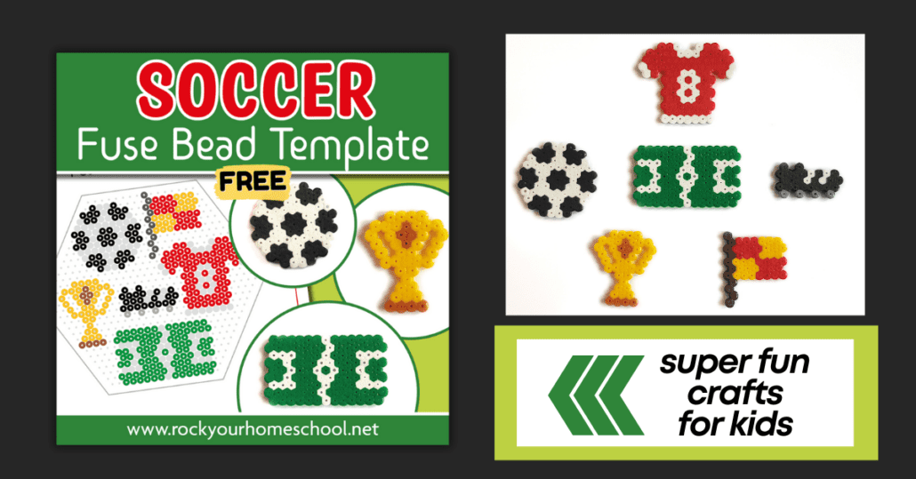 6 examples of soccer perler beads crafts