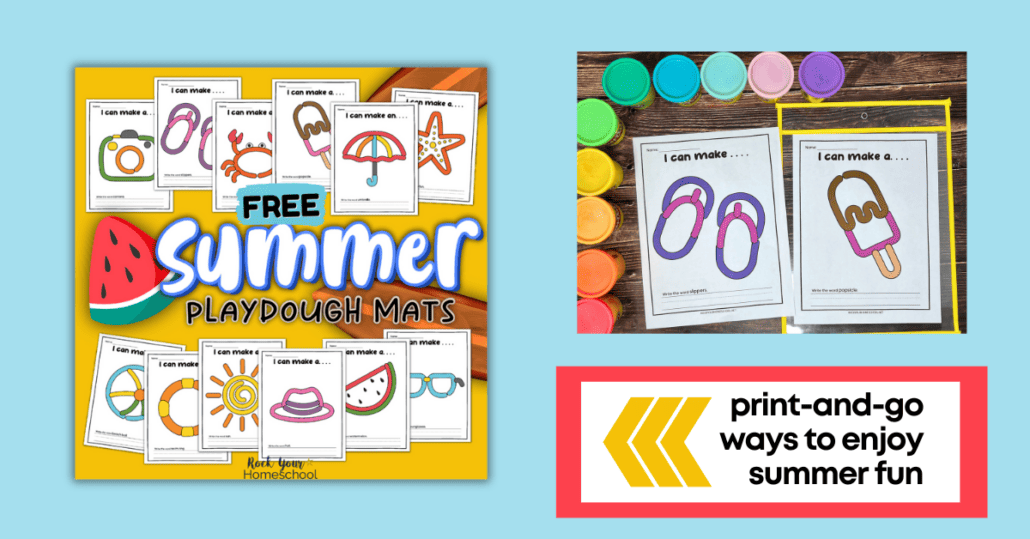 Summer Playdough Mats for Kids - Views From a Step Stool