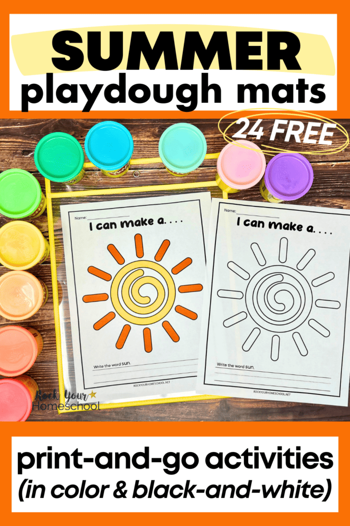 Summer Playdough Mats for Fun Activities for Kids (12 Free)