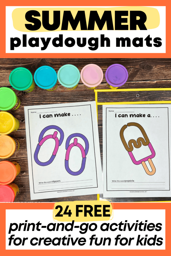 Camping Playdough Mats Free Printable - Fun-A-Day!