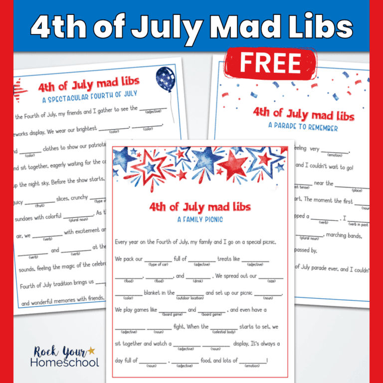 4th of July Mad Libs for Holiday Fun (Free)- Rock Your Homeschool