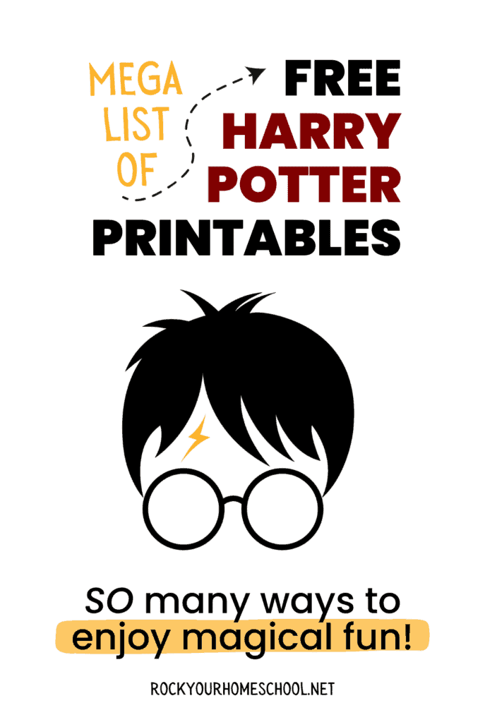 Vector image of Harry Potter with hair, lightning bolt, and glasses.