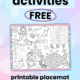 Mermaid activities placemat.