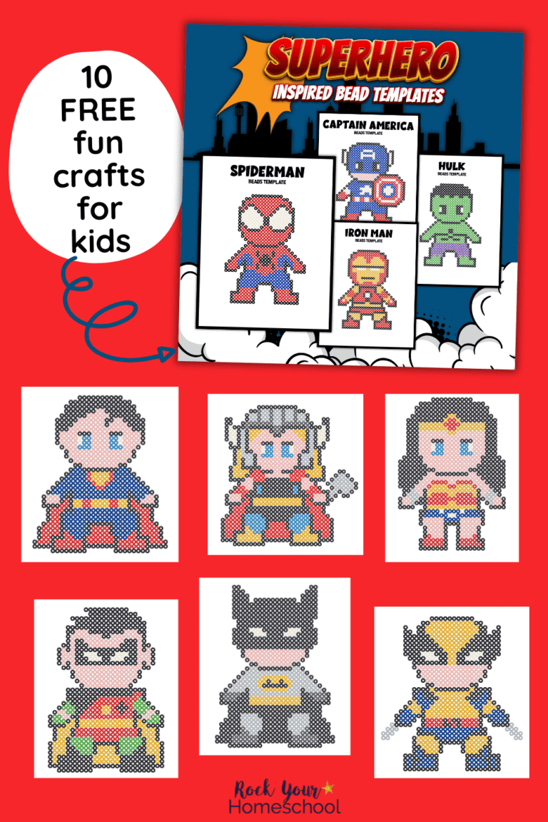 Superhero Perler Bead Patterns (10 Free) - Rock Your Homeschool