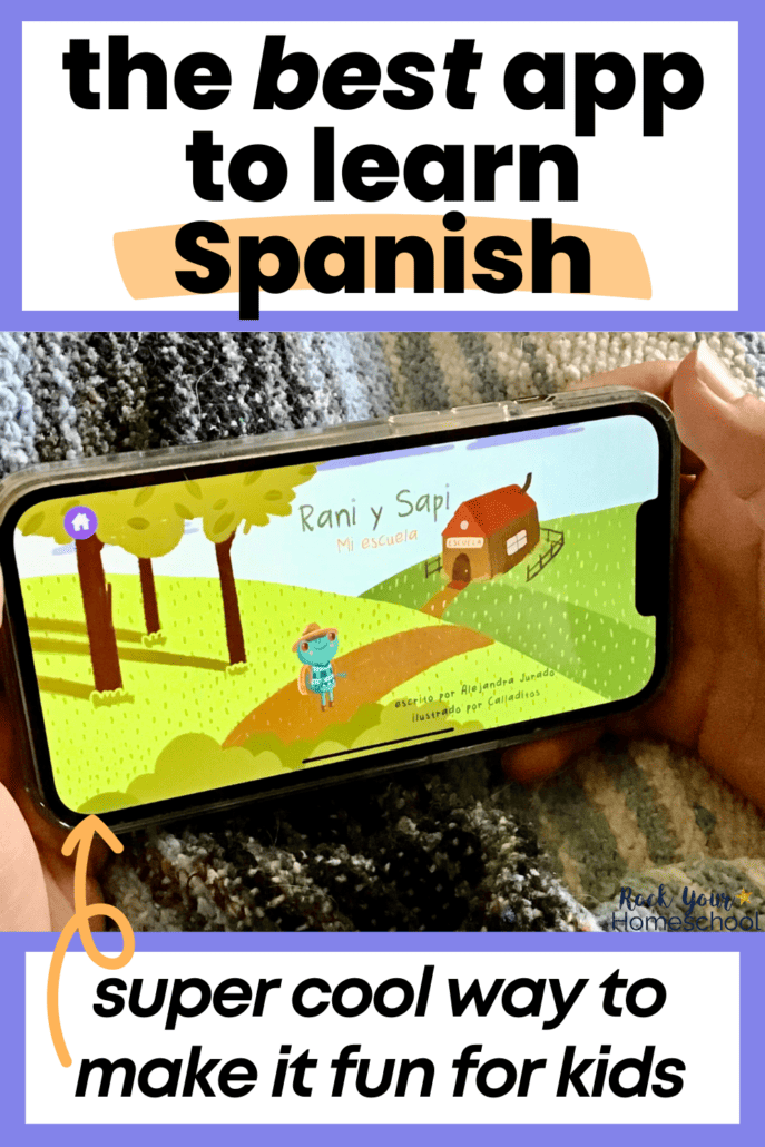 Young boy using iPod to work on  FabuLingua, the best app to learn Spanish.