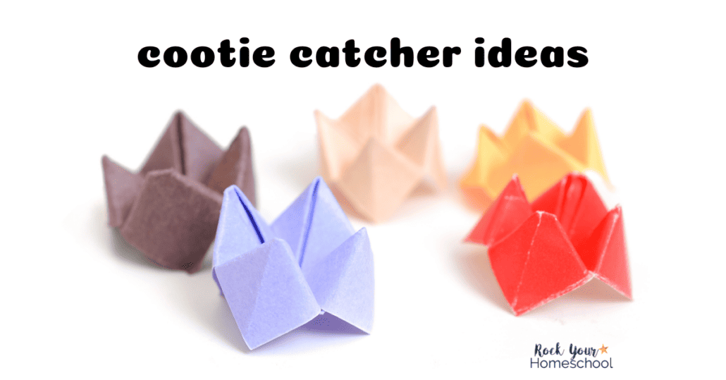 Cootie catcher ideas featured by these 5 examples.