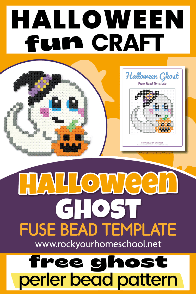 Examples of cute ghost perler bead craft with pattern.