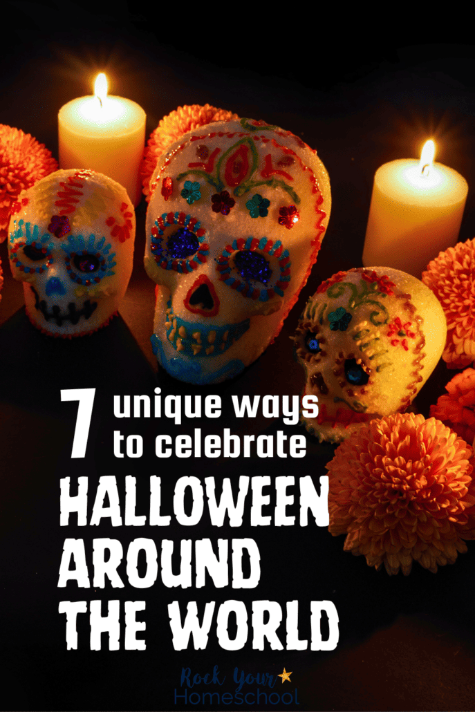 Sugar skulls, candles, and carnations to feature these Halloween around the world traditions and celebrations.