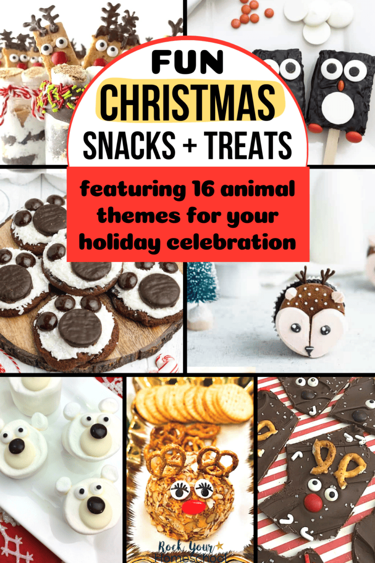 Different Christmas snacks for kids featuring cute animals.