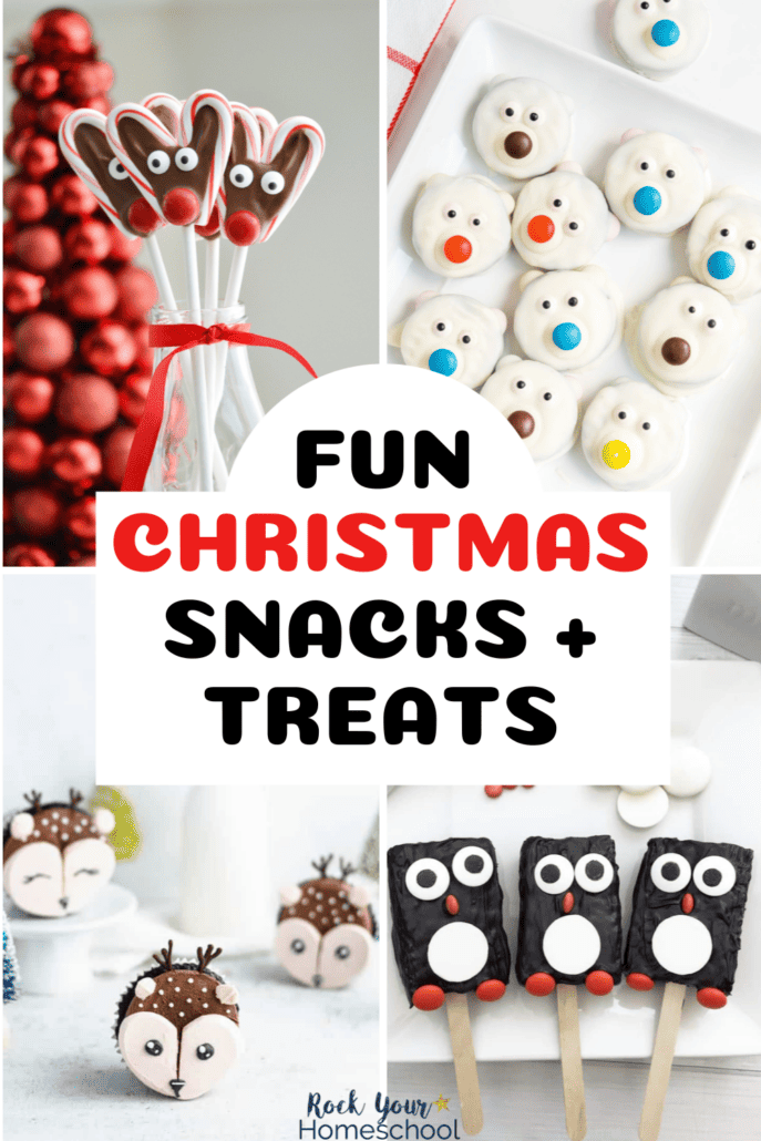 Christmas snacks for kids featuring animal themes.
