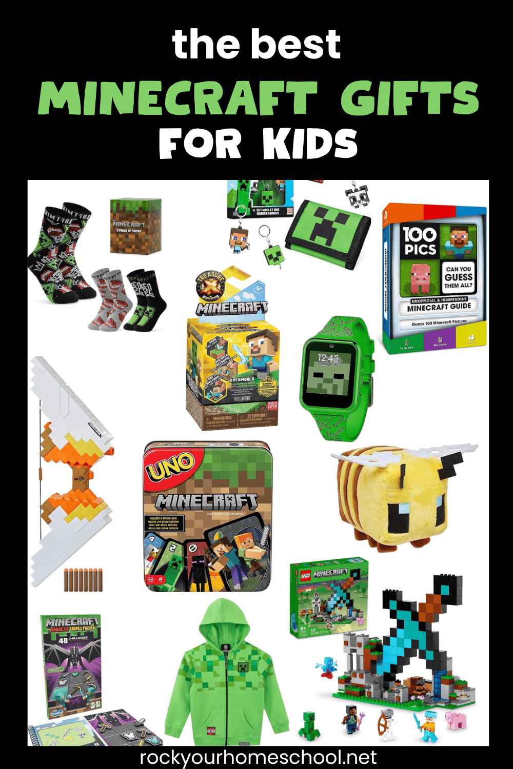 Variety of Minecraft gifts for kids.