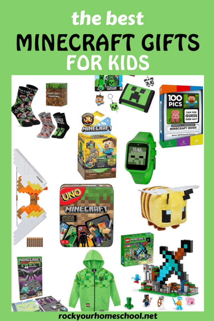 Variety of Minecraft-themed gifts for kids.