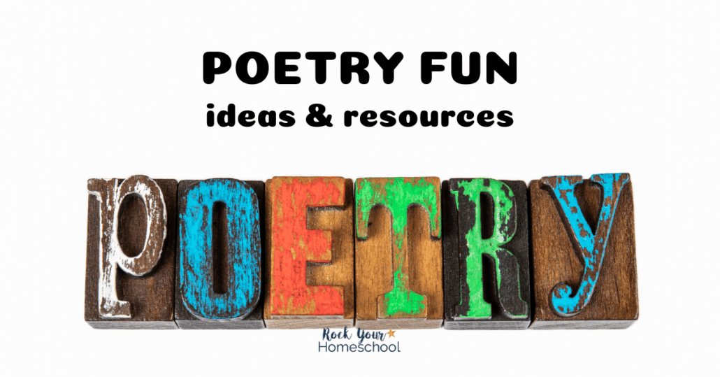Letter stamps spelling out poetry to feature these poetry fun ideas and resources.