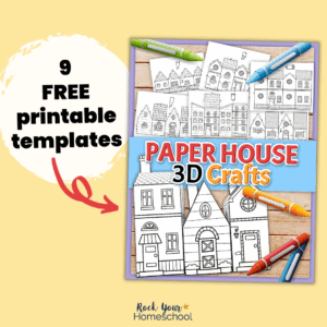 Free printable 3D paper house templates pack.