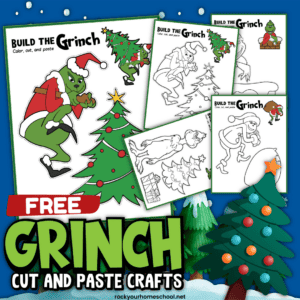 Examples of free printable Grinch Christmas crafts.