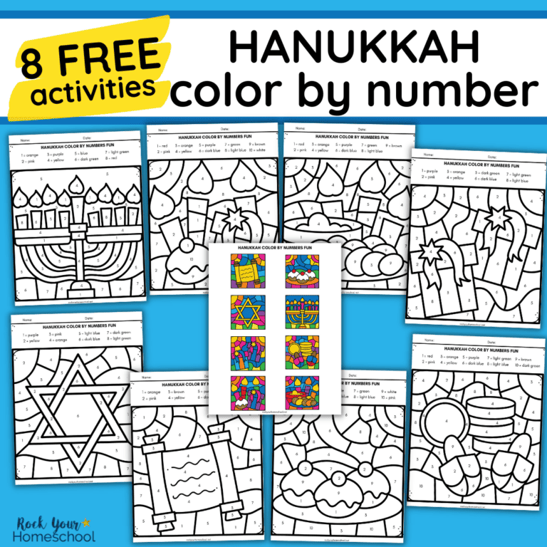 Hanukkah Color by Number Activities - Rock Your Homeschool