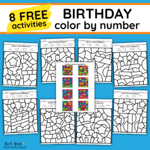 This free printable pack of birthday color by number activities are perfect ways to celebrate these special days with kids.