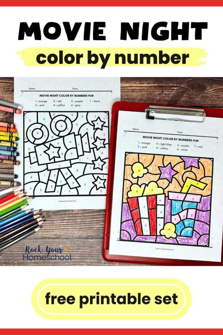 Movie Night Math Worksheet Movie Night Printables: Fun Color by Number Activities (Free)