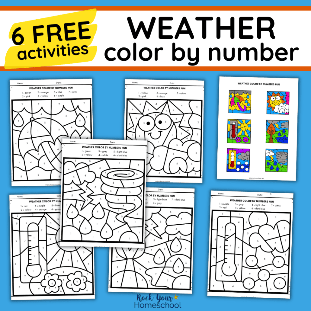 Weather Color by Number Activities - Rock Your Homeschool