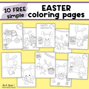 10 free printable Easter coloring pages for kids.