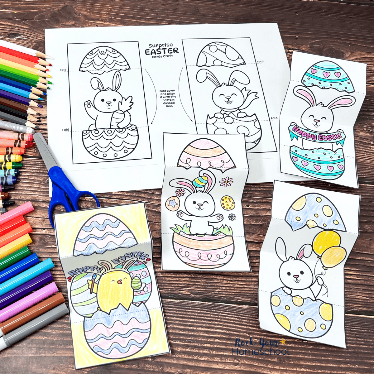 Easter Egg Cards for Kids: 12 Styles to Color for Fun Surprises (Free)