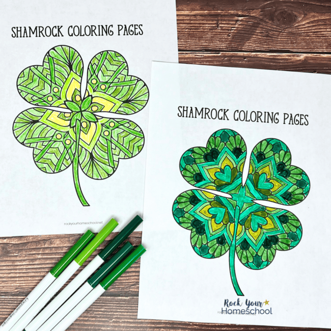 Shamrock Coloring Pages for Adults and Older Kids (9 Free)- Rock Your ...